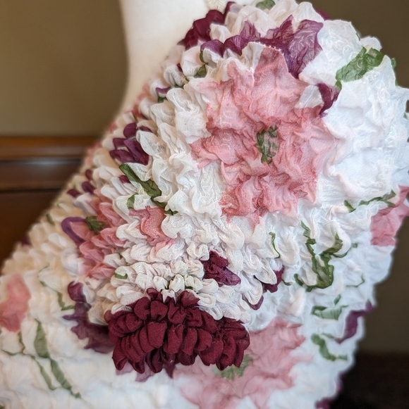 Vintage Magic Popcorn CRINKLE BUBBLE Travel Top OS 1990's - Picture 7 of 11